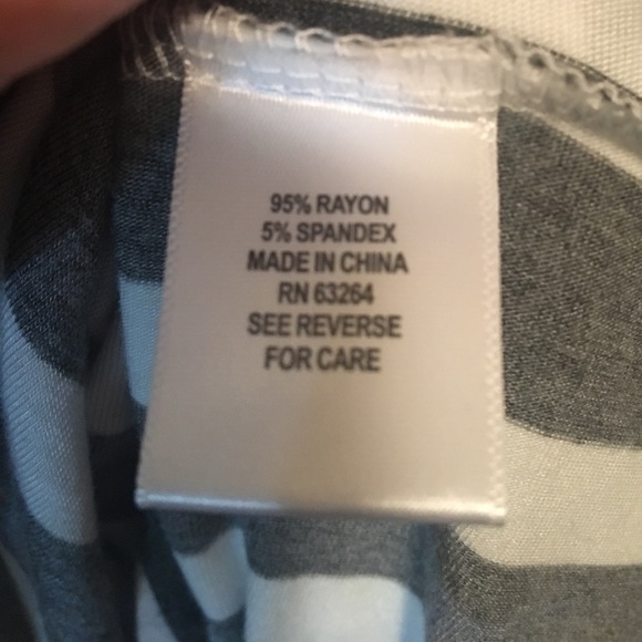 Striped tunic, asymmetrical hem, 2X - Picture 5 of 5